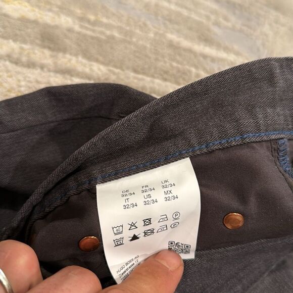 Hugo Boss Maine pants dark grey straight leg size 32/32 - Picture 6 of 9